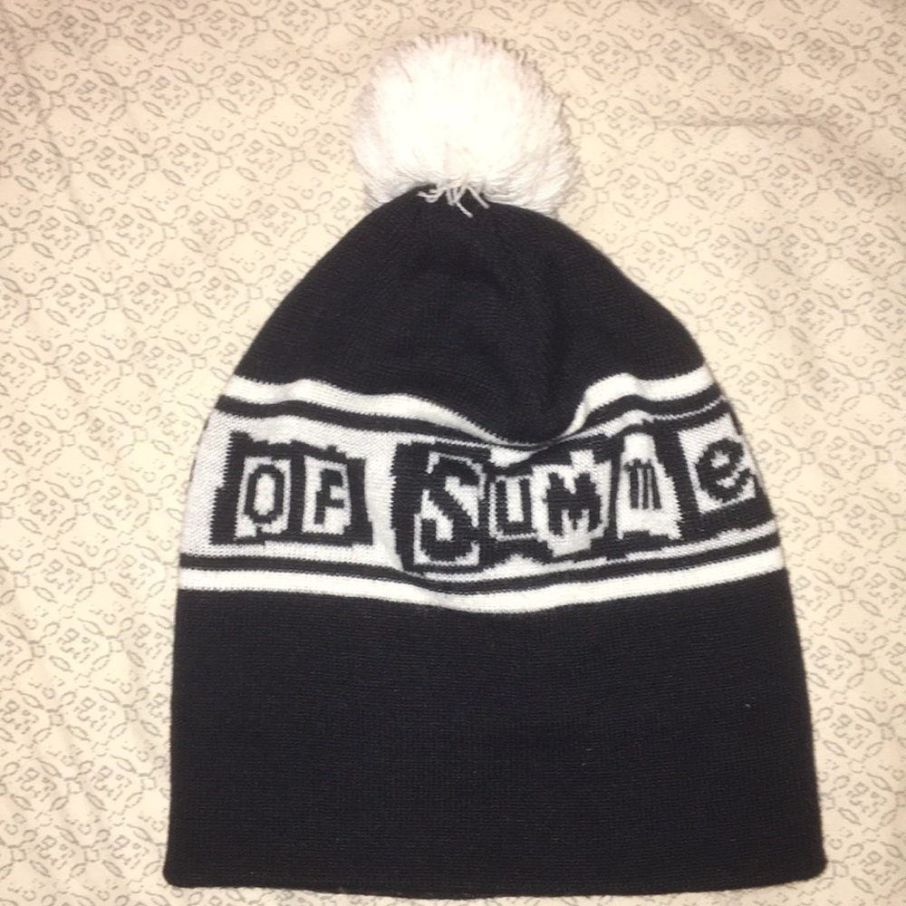 Black, White 5SOS Branded Concert Beanie One Size
